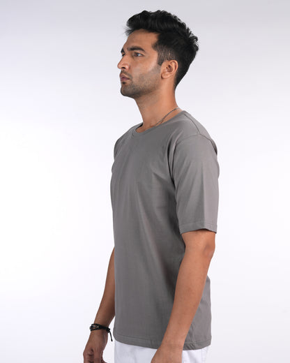 Oversized Solid Ash Grey